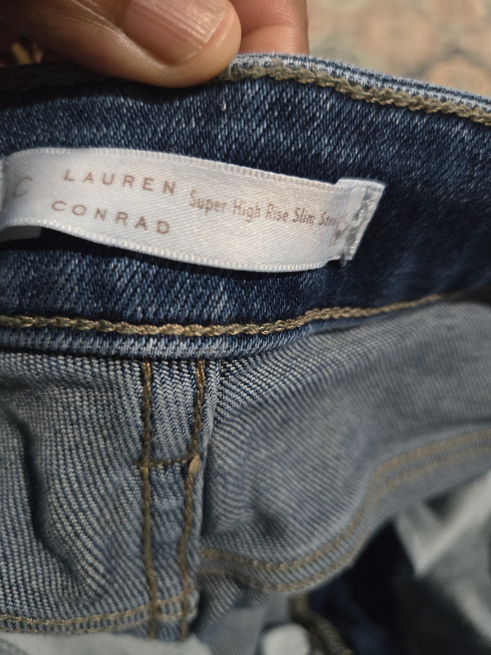 LC Lauren Conrad Women's 12 Super High-Rise Slim Straight Jeans - Picture 2 of 8